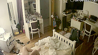 Spy Ipcam Catches Busty College Redhead Masturbating Wildly On Her Bed