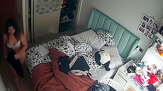 Spy Ipcam Outs Busty Argentinian Babe Getting Dressed In Steamy Close-Up