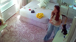 Voyeur Neighbor Spies On Busty Roommate's Naked Full Set Workout