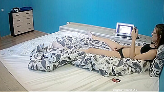 Caught On Hidden Cam - Horny Stud Jerking Off To Raunchy Porn