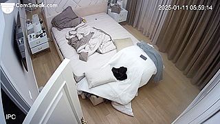 Hidden Spy Ipcam Catches French Girl Changing After Wild Night Out