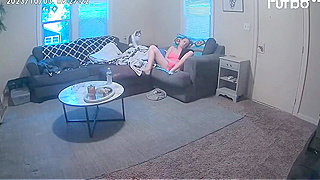 Caught On Camera, Naughty Daughter's Secret Masturbation Session