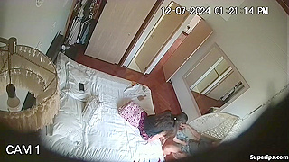 Caught On Ip Cam, Horny Latina Stepdaughter Takes Stepdad's Cock In Her Tight Ass
