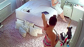 Horny Guy Watches Cute British Sisters Get Naked And Pleasure Each Other