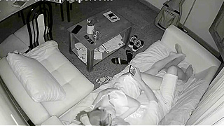 Caught On Hidden Cam - Married Couple Fucking Hard On Their Couch