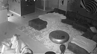 Hidden Camera Captures American Couple Fucking Wildly In Living Room