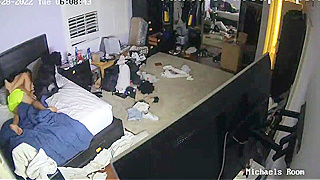 Spying On A Horny American College Couple Fucking Hard In Their Dorm Room