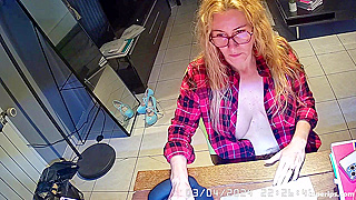 Busty Mature American Teacher Flaunting Her Tits In Classroom