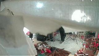 Young Asian Babe Caught On Hidden Cam Taking Naughty Christmas Photos