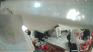 Young Asian Babe Caught On Hidden Cam Taking Naughty Christmas Photos