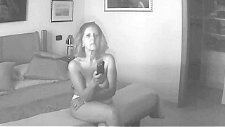 Almost Exposed - Her Wet Fantasies While He Cleans the Living Room