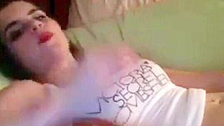 Caught Brunette Masturbating on Couch Gets Nailed Hard