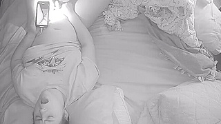 While She Touches Herself For Another Man, Her Husband Watches In Total Silence