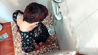 While Hubby Thinks She’s Stretching — She’s Fingering Herself To Her Trainer’s Voice