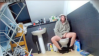 One Hand On Her Clit, One Eye On The Door — She Orgasms Fast, Like A Thief