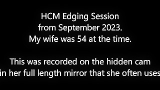 HCM-Edging then has HUGE Orgasm w/ contractions!