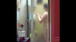 Peeking At Her Pleasure Herself - Hidden Shower Masturbation Caught On Camera