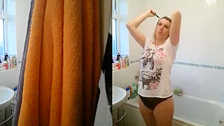 Spy Cam Catches Her Stuffing Herself, Screaming She Deserves To Be Used