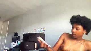 Voyeur Captures Ebony Babe Pleasuring Herself On Hidden Webcam