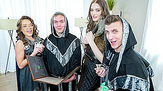 Dnd Session Turns Hot As Dungeon Master Pounds Her Tight Hole & Covers Her Face In Cum