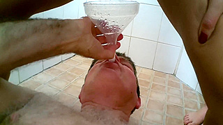 Tommy Drinks Pee From Four Nasty German Girls In Filthy Old Man Gangbang