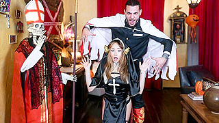 Creepy Halloween Curse Turns Stepdad And Innocent Stepdaughter Into Lust-Crazed Fuckmates