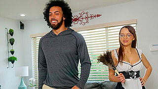 Desperate Maid Begs For Forgiveness After Breaking His Toy & Pays In Sloppy Creampie