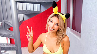 Tiny Pikahoe Screams As Thick Cock Stretches Her Tight Pussy – Epic Creampie Finish!