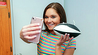 Petite Sorority Pledge Caught Stealing Boxers Gets Dominated By Huge Jock’s Monster Cock