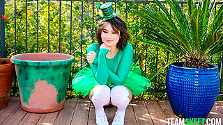 Tiny Fey Trickster Teases Riddles Then Rides Hung Stud’s Thick Cock For Her Golden Reward