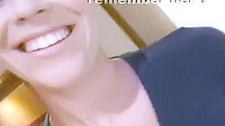 Gorgeous golden-haired wife joins a three-some