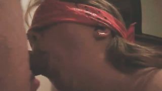 Bosomy red-haired mama gives steamy oral sex to my strain ramrod