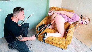 Moaning Slut Gets Pounded Hard by a Thick Vibrating Wand Until She Cums