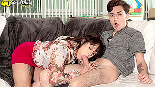 Lewd Mature Milf Seduces Young Stud While Cooking And Cleaning Together Intimately