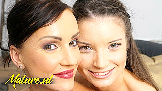 Petite Brunette Step-Mom Gets Fingers & Tongue, Screaming Orgasm