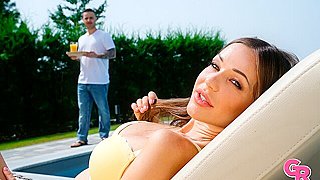 Gorgeous Babe Fucks Horny Servant, Getting Her Filled with Cum