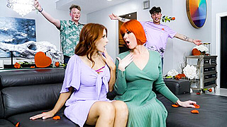 Step Sons Sniff Magic Powder & Fuck Their Horny Moms on Valentine’s Day