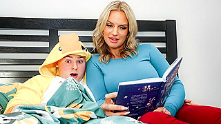 Mom Gags on My Thick Cock Before Riding Me Hard and Draining My Load