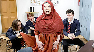 Hot Hijab MILF Teaches Teens Rough Sex & Slow Pleasure, Taking Their Loads Deep Inside