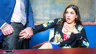 Lustful Mom Submits to Dominant Principal’s Rough Fucking to Save Her Brat from Expulsion