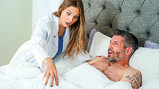 Desperate No Nut November Fail as Busty Doc Rides His Throbbing Cock to Explosive Release