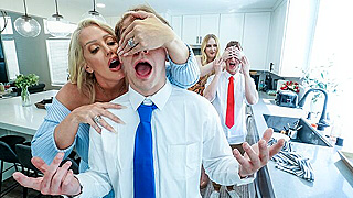 Stepbrothers Ditch Their Dates To Pound Their Lonely Moms’ Tight Pussies All Night
