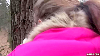 Amateur Flashes Her Juicy Tits & Takes A Public Dick Like A Total Slut!