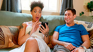 Tatted MILF Strips Naked For Fake Spider Prank—Then Grinds His Face Into Oblivion As Payback!