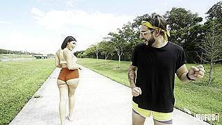 Sweaty Latina Bouncing Curvy Ass, Chasing Her Through Desert, Ends In Steamy Private Workout